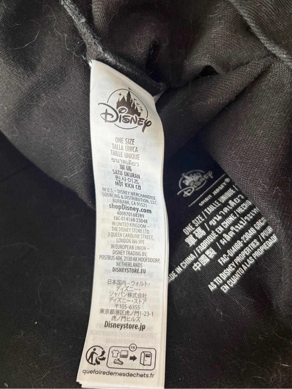 Walt Disney World Spirit Jersey Black Canvas Tote Bag